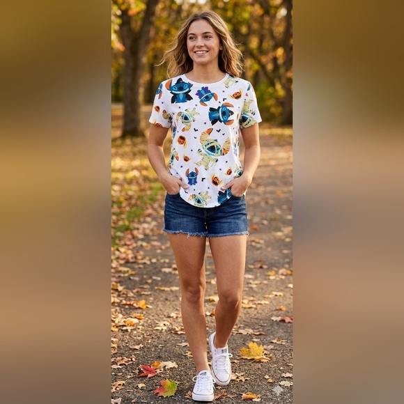 Disney Tops - Disney Stitch Halloween T Shirt/Top